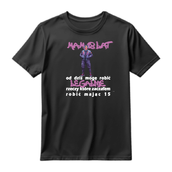 Second image of Koszulka męska urodziny 18 lat osiemnastka