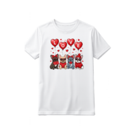 koszulka biała walentynkowa pieski buldogi love