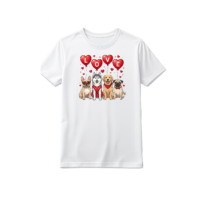 koszulka biała walentynkowa psiaki love