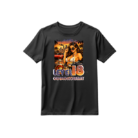 koszulka czarna urodzinowa 18 lat w stylu GTA level 18