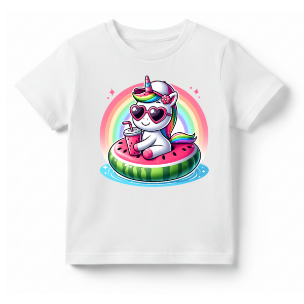 Koszulka dziecięca Premium - Tęczowy jednorożec