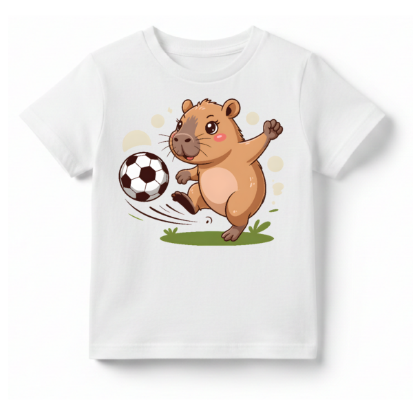 Koszulka dziecięca Premium - Kapibara z piłką