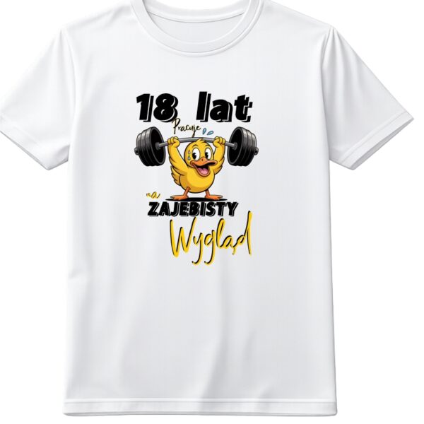 Koszulka męska urodziny 18 lat kaczka