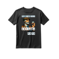 koszulka urodzinowa czarna życie zaczyna się o 70