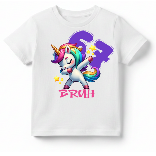 Koszulka dziecięca Premium - Słodki Jednorożec 67 six seven XIV