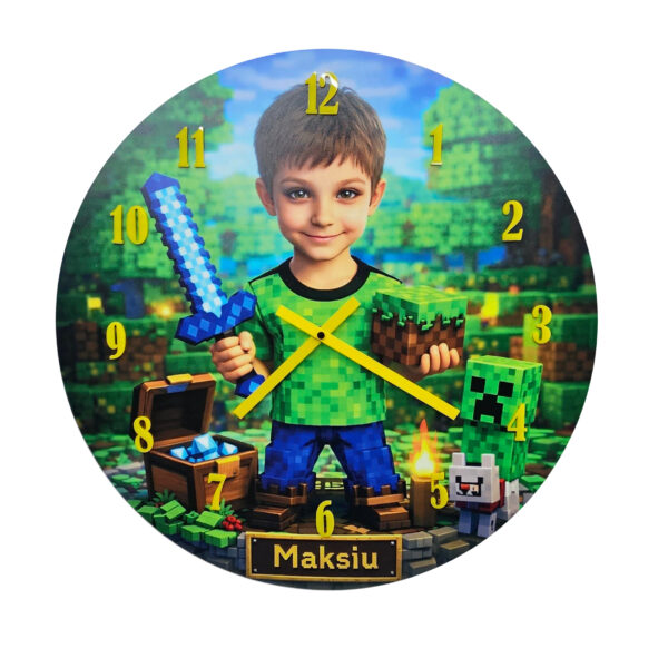Zegar śćienny 50cm - Personalizowany z Twoim zdjęciem lub grafiką